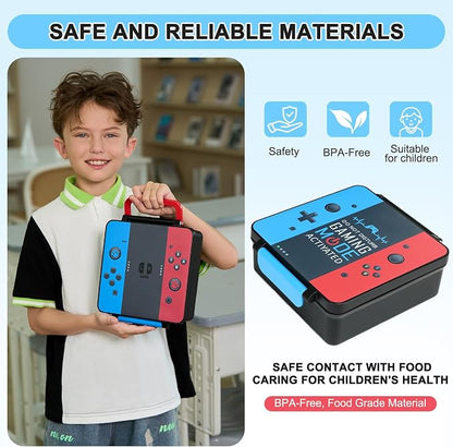 Gamer Bento Lunch Box for Kids, 60 OZ Kids Lunch Box - Image 5