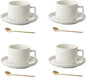 5 Ounce Espresso Cups Set of 4, Small Coffee Cups by AYUCIAPremiumCeramic
