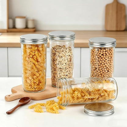 Magicsky 24 oz Glass Cups Iced Coffee Mason Jar Tumbler - Image 4
