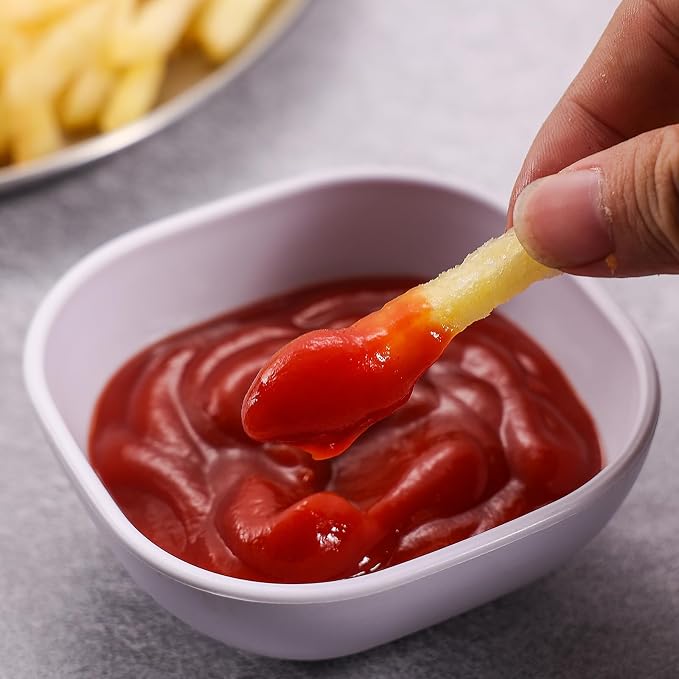SHECIPIN 12 pack wheat straw dipping bowls 4.5oz, alternative plastic soy sauce - Image 3