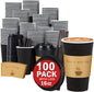 Lamosi 100 Pack 16 oz Coffee Cups, Disposable To Go Paper Cups by BuyNow