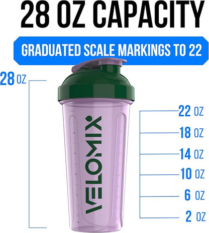 VELOMIX 2 Pack 28oz Protein Shaker Bottle - Image 4