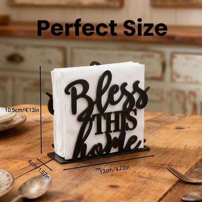2Pack Napkin Holder for Table, Modern Metal Black Napkin Holders for Kitchen - Image 3