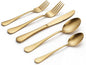 LIANYU 20 Piece Matte Gold Silverware Set, Stainless Steel Gold Flatware | by LIANYU