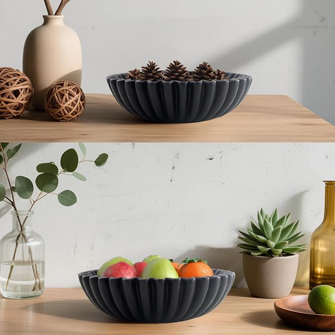 10'' Large Ruffle Decorative Fruit Bowl - Image 5
