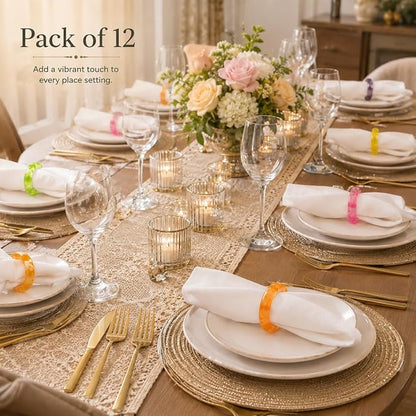 Epoxy Resin Napkin Rings, fits cloth and paper napkins, farmhouse modern style - Image 8