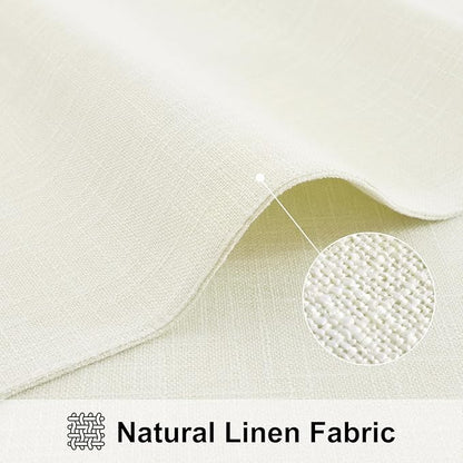 homing Cotton Linen Placemats Set of 6, Cloth Washable Farmhouse Dining Table Mats for Indoors & Outdoors, Easy to Clean, Cream, 13 x 19 Inch