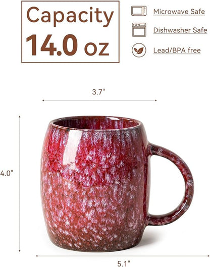 Sakura Nebula Ceramic Coffee Mug - 14 oz Unique Mug - Image 8