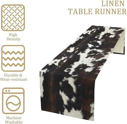 Cow Print Table Runner, 13x60 Inch - Image 4