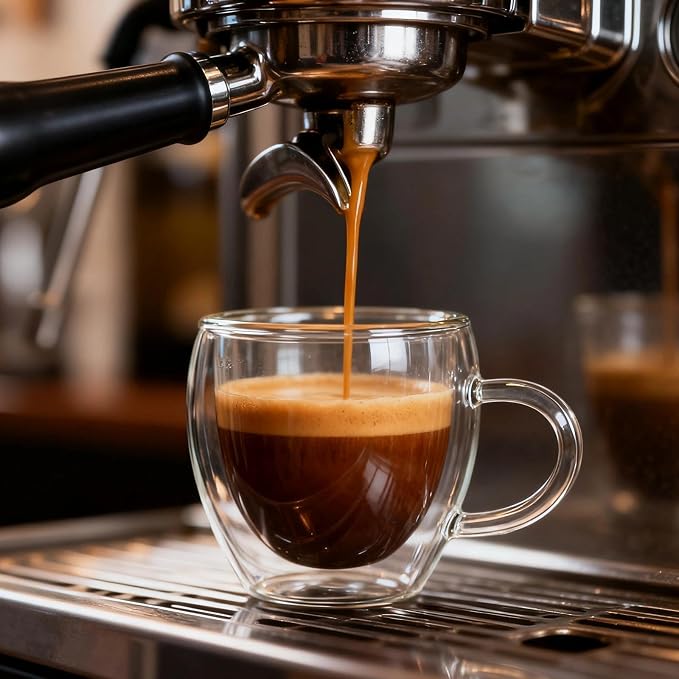 2.5oz Espresso Cups Set of 4, Small Expresso Shot Glass, Double Wall Insulated - Image 5