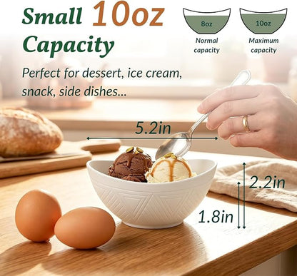 Small Bowls Set Wheat Straw Bowls 10 oz Small Serving Bowls - Image 2