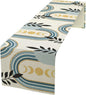 YCness Boho Mid Century Abstract Table Runner Modern Sun Moon Phase Minimalist by YCness