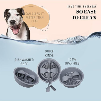 AVERYDAY Slow Feeder Dog Bowls for Large Breed, 2.5 Cups Deep Food Puzzle Bowl - Image 7