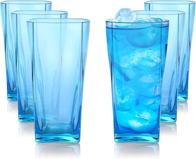 Top-spring 20 Oz Reusable Plastic Water Tumbler 6pcs Blue BPA Free | Thickened by Top-spring