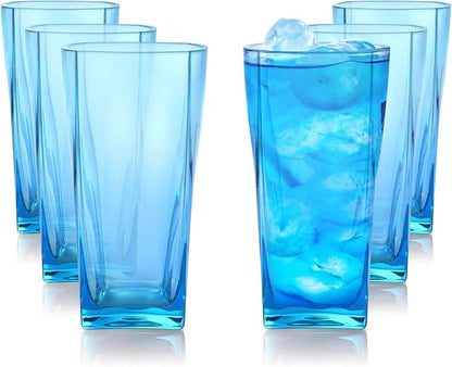 Top-spring 20 Oz Reusable Plastic Water Tumbler 6pcs Blue BPA Free | Thickened by Top-spring
