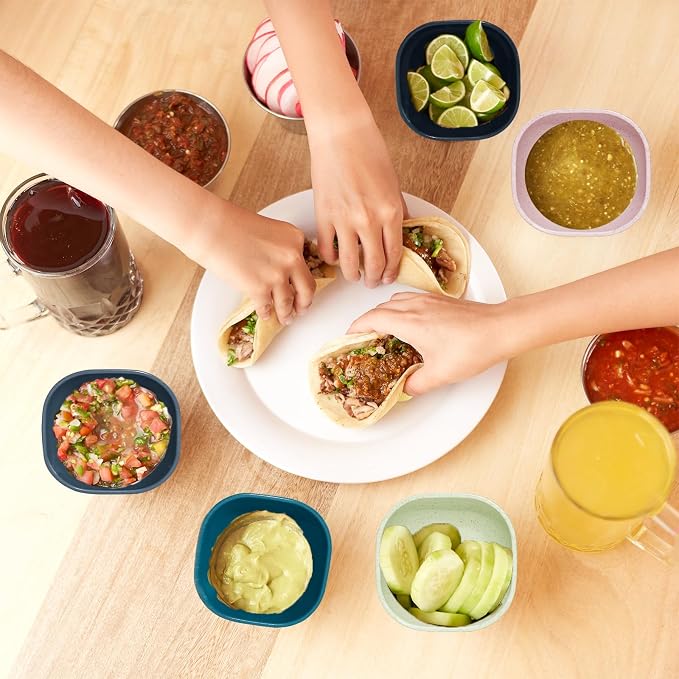 SHECIPIN 12 Pack Mini Square Dinnerware Bowls - Image 8