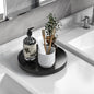 Turntable Vanity Tray 9 Inch for Perfume Candle, Bamboo Kitchen Sink Countertop Organizer for Keep Glass, Sponge and Soap Bathroom Countertop Organizer Black