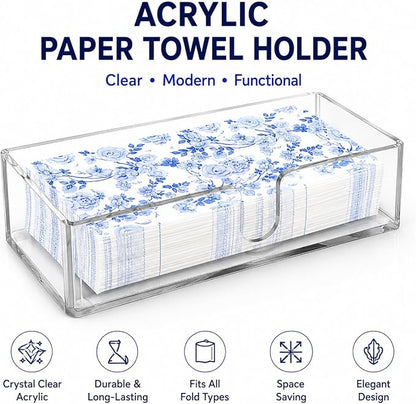Acrylic Paper Towel Holder, C-Fold Towels & Napkins - Image 3