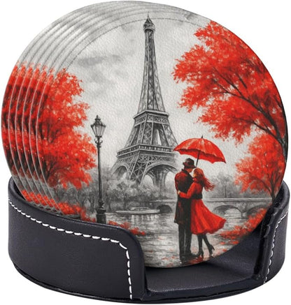 6 Pcs Leather Coasters for Drinks - Image 3