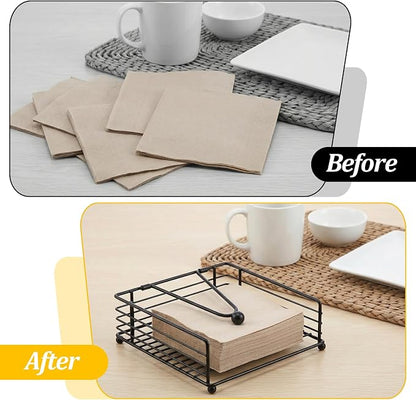 4 PCS Black Metal Napkin Holders - Image 5
