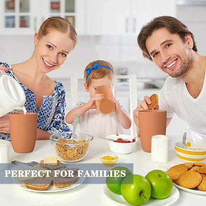 Homienly Plastic Cups Reusable Wheat Straw Cups 8 PCS a Good Alternative - Image 7