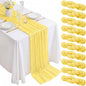 10Pack Light Yellow Table Runner 10FT Gauze Cheesecloth Table Runner | 21x120 by Dugpit