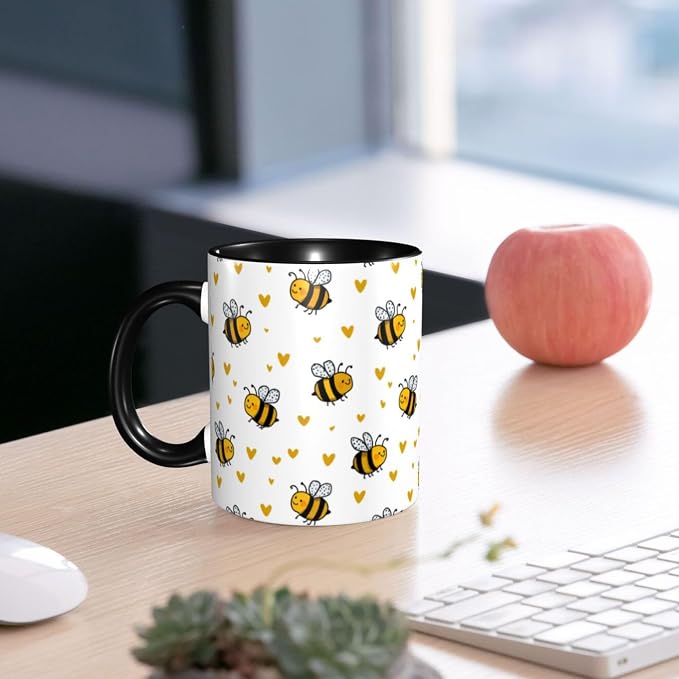 Yrebyou Bee Coffee Mug 11oz Ceramic Cup - Image 6