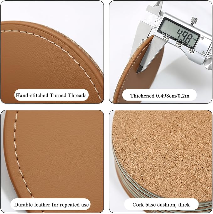 Coasters Set of 6 with Holder - Image 4