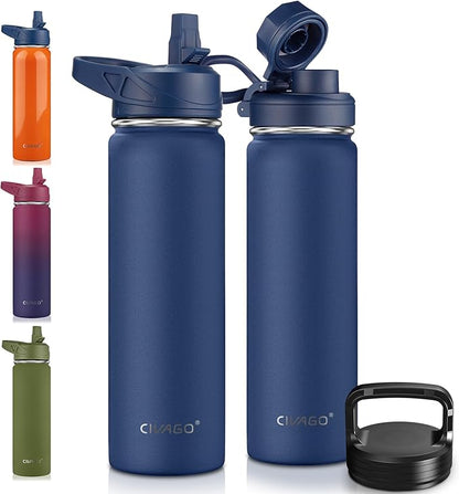 CIVAGO 22 oz Insulated Stainless Steel Water Bottle by CIVAGO