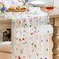 Artoid Mode 6PCS Embroidery Daisy Gauze Table Runner 120 Inch 10FT | Seasonal by ArtoidMode