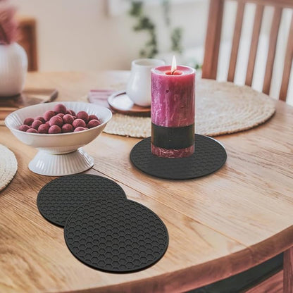 Silicone Non-Slip, Heat Resistant & Water-Trapping Trivet Mats - Image 4