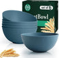 Bowls for Kitchen, Premium Wheat Straw Bowl 6 PCS, Unbreakable LIghtweight by HOMIENLY