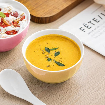 HOMBENE Porcelain Soup Bowls, 4.5 Inch Ice Cream Bowl, Kitchen Bowl Set - Image 5