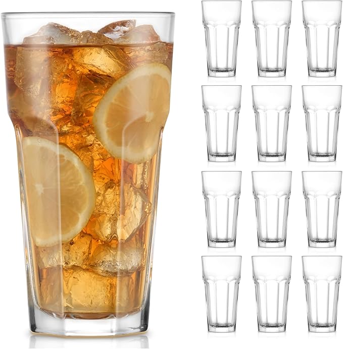 Libbey Gibraltar DuraTuff Drinking Glass Drinking Cup Set, Iconic Heavy Base by Libbey