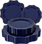 50PCS Navy Blue Disposable Plates Fancy Blue Plates by WDF