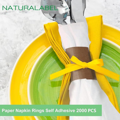 Self-Adhesive Napkin Bands, elegant table setting, - Image 3