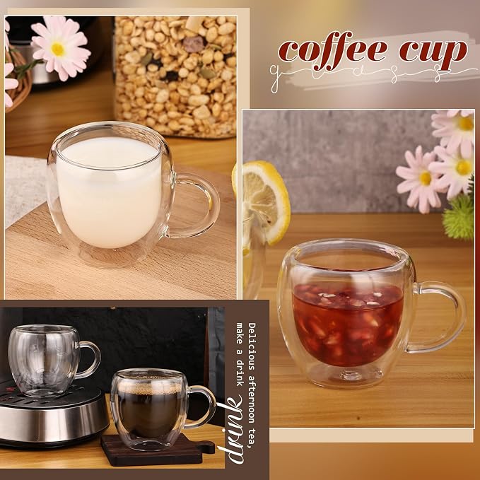 Espresso Cups Set of 4 with Handle, 2.5oz Expresso Coffee Cup, Small Expresso - Image 7