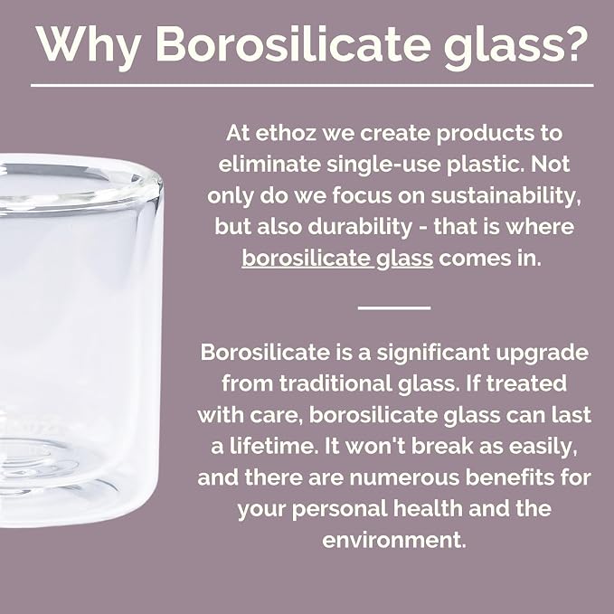 Ethoz® by Planetary Design Double Walled Glass Tumblers – Insulated - Image 3