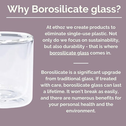 Ethoz® by Planetary Design Double Walled Glass Tumblers – Insulated - Image 3