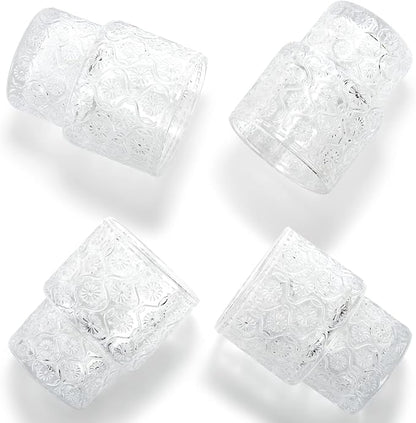 AVLA 8 Pack Vintage Drinking Glassware, 7 oz Romantic Water Juice Glass Tumbler - Image 6