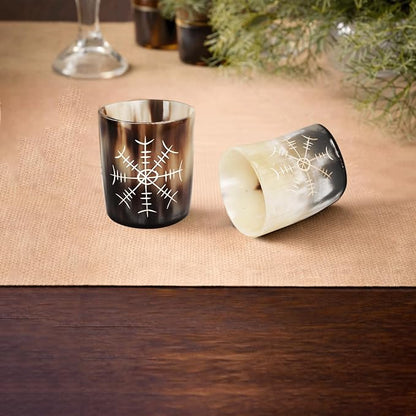 Handicrafts Home Viking Horn Shot Glasses Set of 12, Rustic Viking Drinkware - Image 7