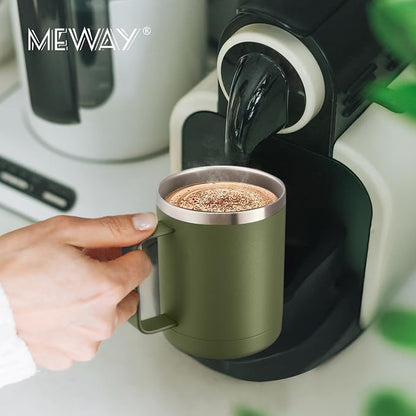 MEWAY 12oz Coffee Mug With Handle 4 Pack Bulk, Stainless Steel Insulated Travel - Image 8