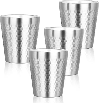 Stainless Steel Cups Double Wall, 10 oz Insulated Tumbler, 4 Pack Unbreakable by Offiper