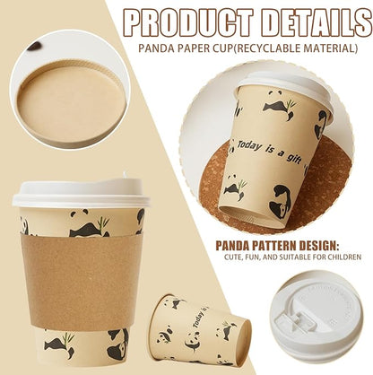 25 Pack 12 oz Disposable Cups Paper Coffee Cups - Image 7