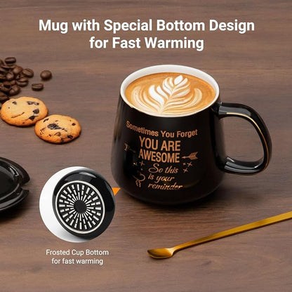 Coffee Mug Warmer & You are Awesome Mug Set, Electric Cup Warmer - Image 7