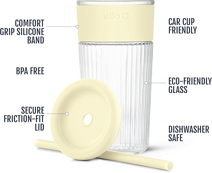 Ello Ava 18oz Glass Tumbler - Image 3