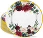 JarThenaAMCS Floral Leaves Paper Plates Disposable Watercolor Red Flower Plates by JarThenaAMCS