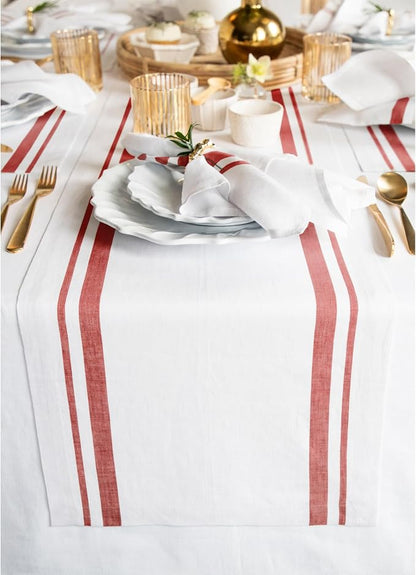 Solino Home 100% Pure Linen Table Runner, 14 x 144 in, console and side tables; by SolinoHome