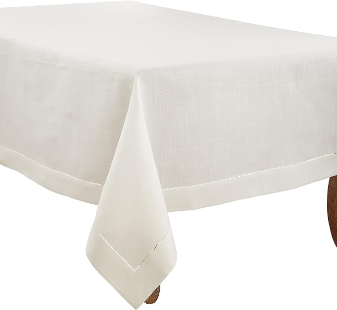 SARO LIFESTYLE Hemstitched Border Tablecloth by SaroLifestyle