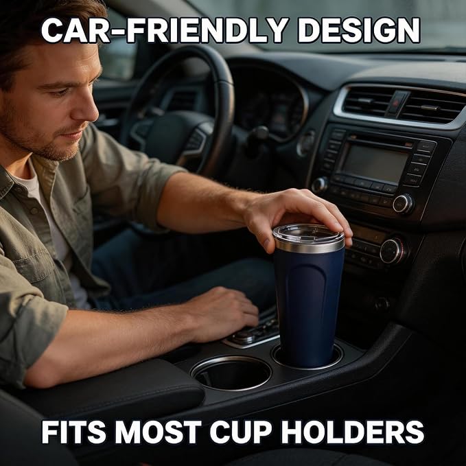 32 oz Insulated Stainless Steel Coffee Tumbler - Image 3